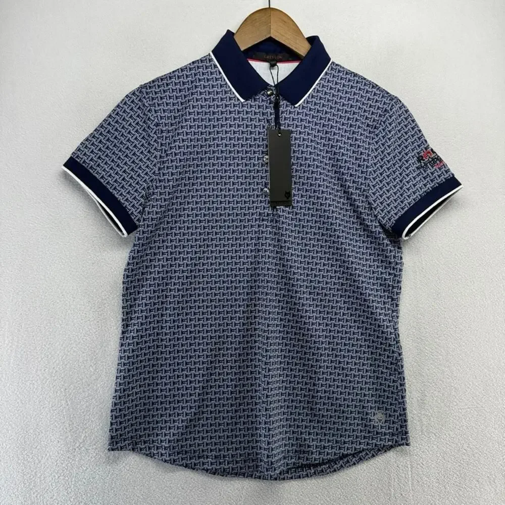 Greyson Polo Shirt Womens Medium Blue Rocket Mortgage Detroit Monogram Golf NEW - Picture 3 of 11